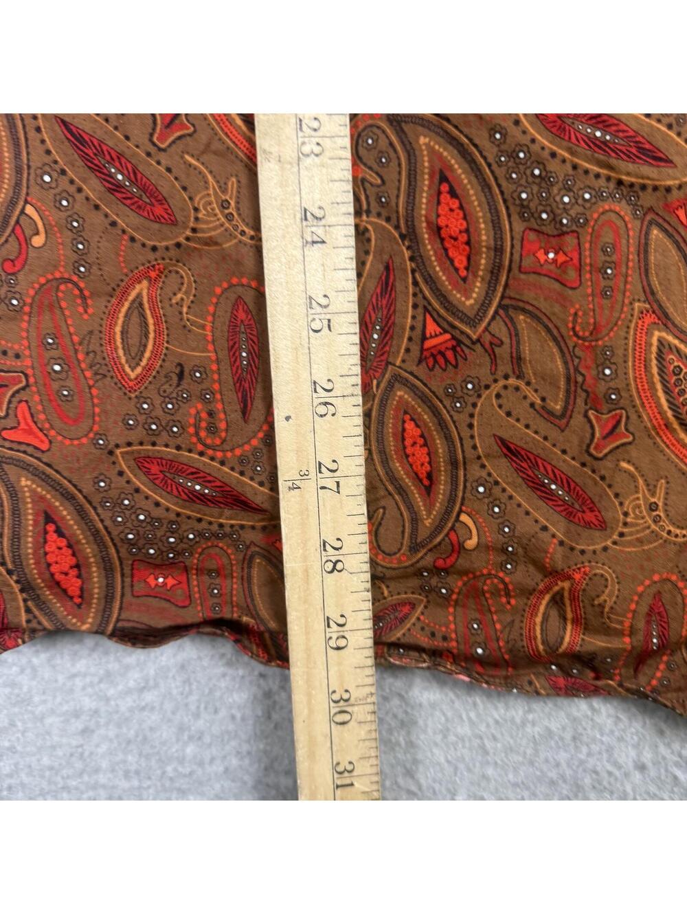 Cody James Cotton Graphic Paisley Print Long Sleeve Button Down Shirt Brown 2XL - Picture 4 of 7